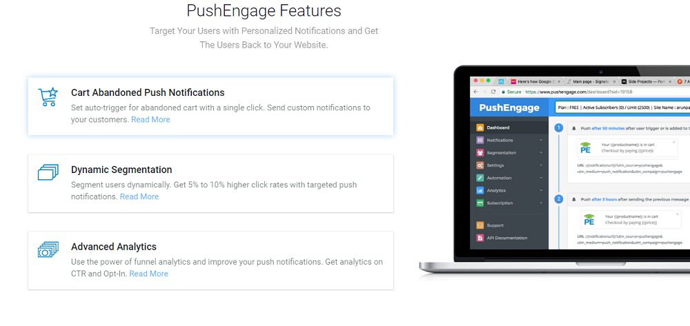 What Are The Features of PushEngage