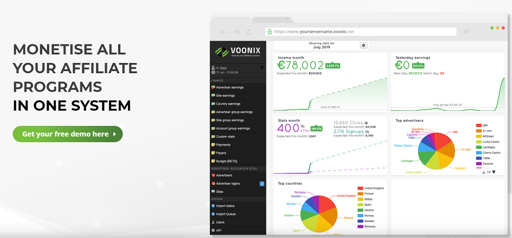 Voonix – Efficient Monitoring Of Your Affiliate Programs