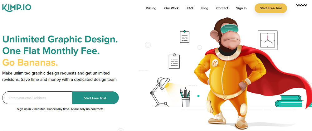 Kimp - Your Unlimited Affordable Graphic Design Chimp