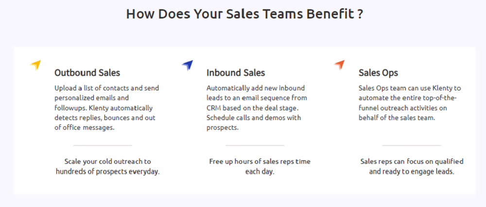 Klenty - How Does Your Sales Teams Benefit