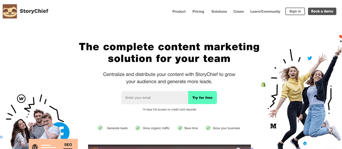 StoryChief Homepages