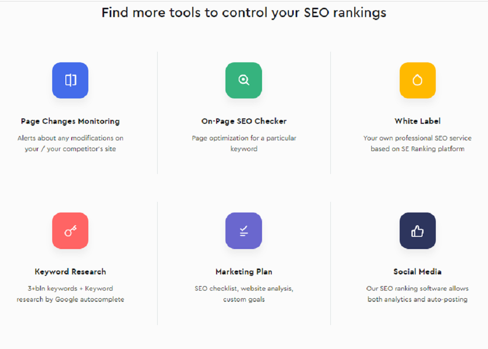 What are the Features of SE Ranking