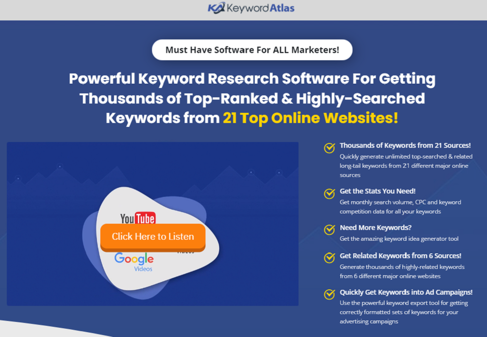 Keyword Atlas Homepages