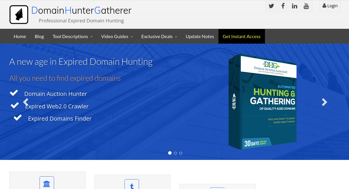 Latest Deals for Domain Hunter Gatherer