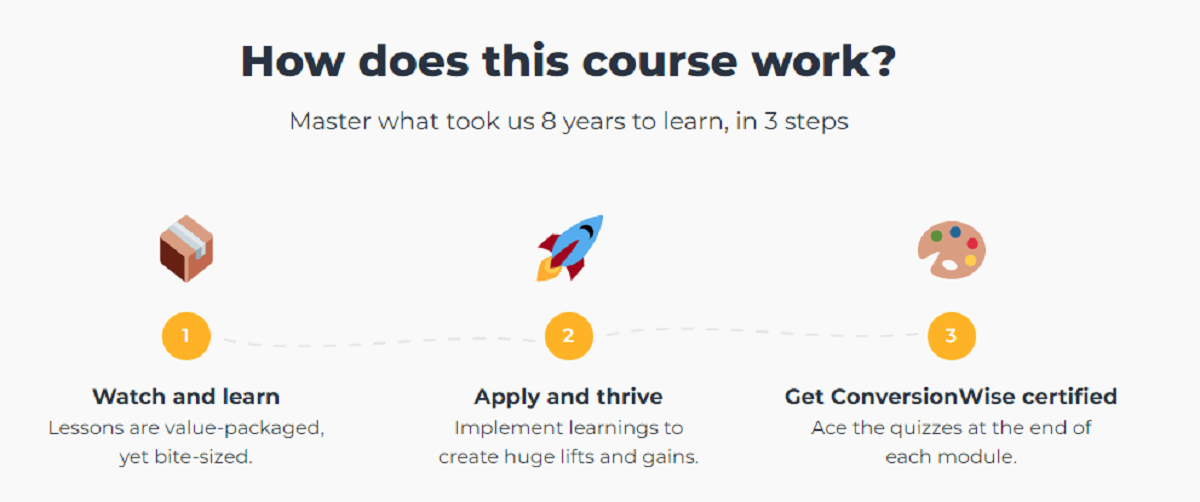 How Does the Conversionwise Course Work?