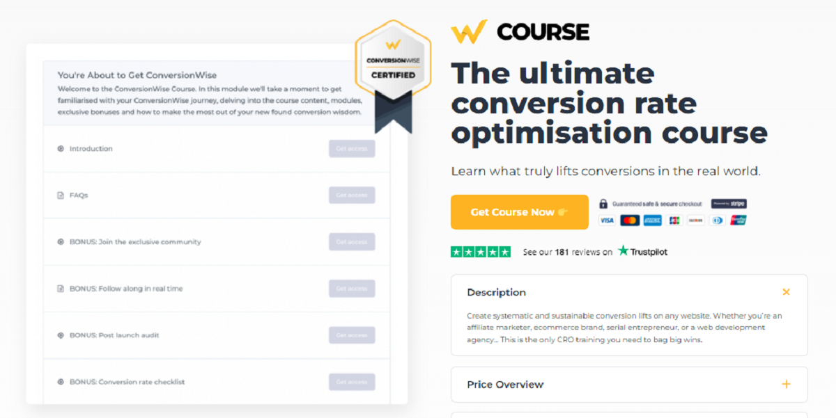 Conversionwise Course: Best Conversion Rate Optimization Course