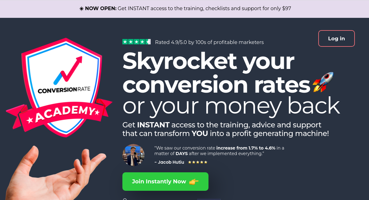 50% Off at Conversion Rate Academy