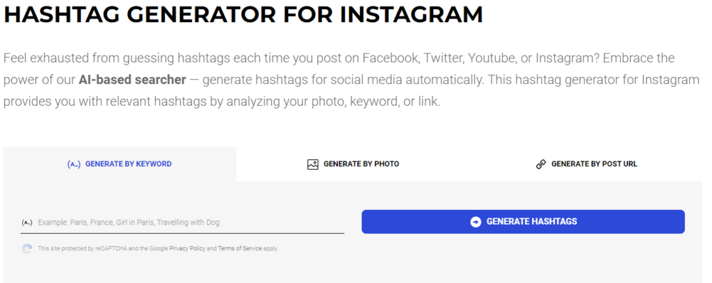 hashtag generator for Instagram